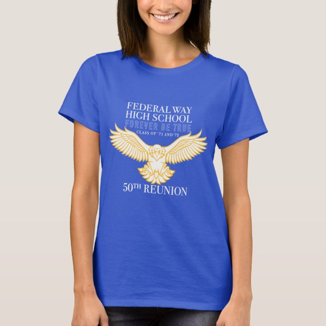 Camiseta azul feminina (Frente)