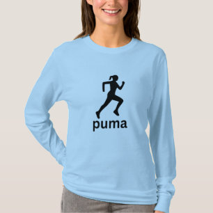 Camiseta azul feminina estilo atlético 