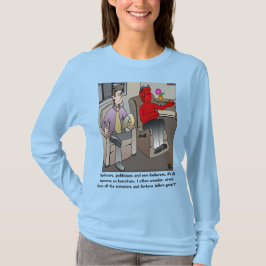 Camiseta Azul-feminino-psiquiatra do diabo