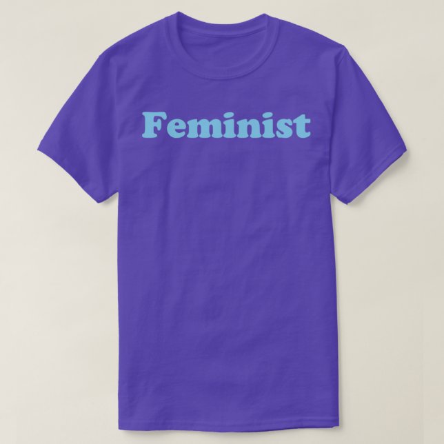 Camiseta Azul feminista (Frente do Design)