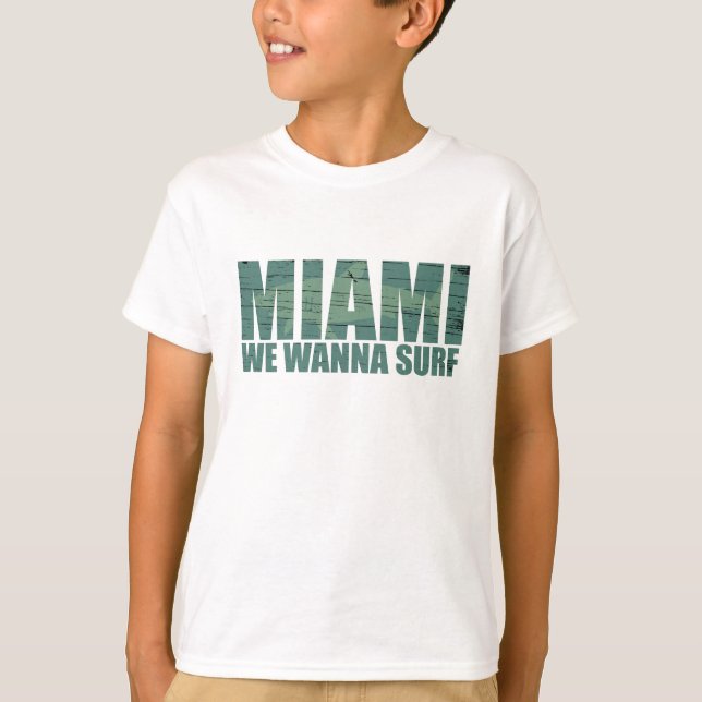 Camiseta Azul Flórida de Miami (Frente)