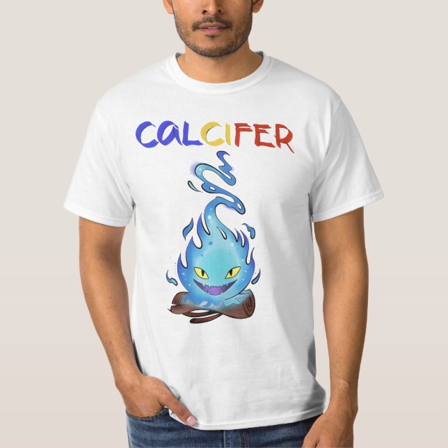 Camiseta Azul-fogo-calcifer (Frente)
