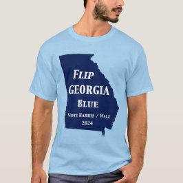 Camiseta Azul Georgia sacudir em 2024