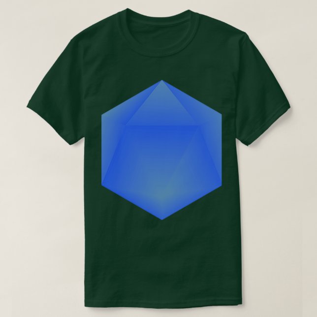 Camiseta Azul Icosaedro (Frente do Design)