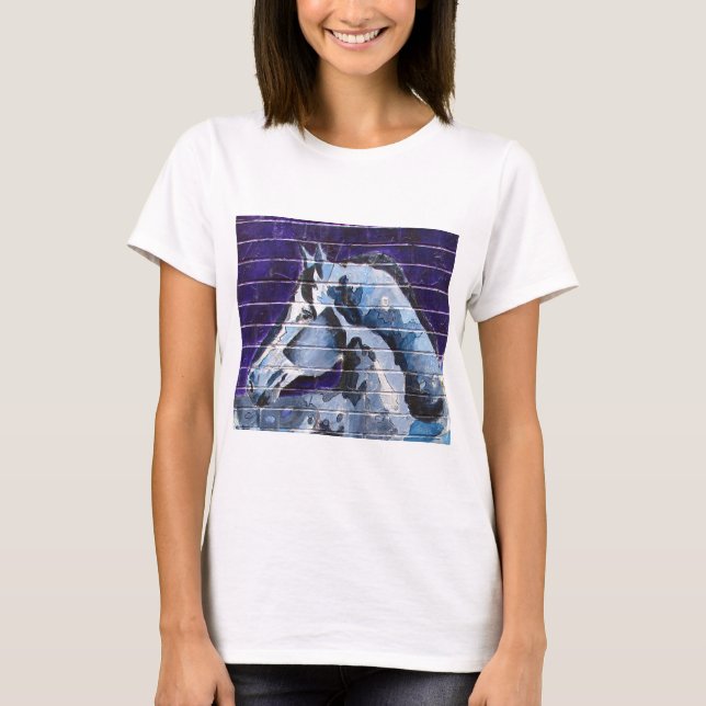 Camiseta Azul, Logan Blue Line quadrado (Frente)
