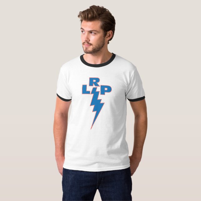 Camiseta Azul LRP em laranja (Frente Completa)