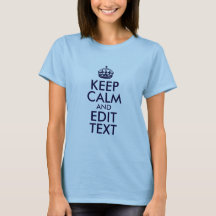 Azul Manter Calmo e Editar Texto