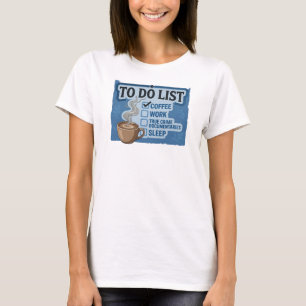Camiseta Azul Marcante CAFÉ TRABALHO CRIME VERDADEIRO