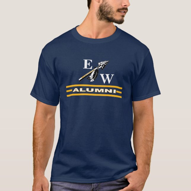 Camiseta Azul Marinho de Alumínio EW (Frente)