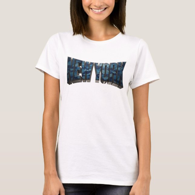 Camiseta Azul Marinho NEW YORK Personalizada (Frente)