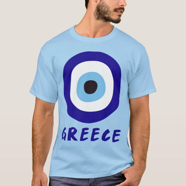Camiseta Azul Mau grego masculino (Frente)