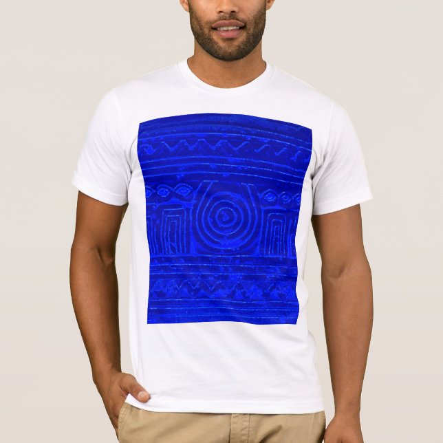 Camiseta Azul Mesopotâmico Sumeriano Antigo (Frente)