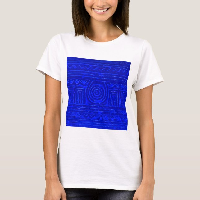 Camiseta Azul Mesopotâmico Sumeriano Antigo (Frente)