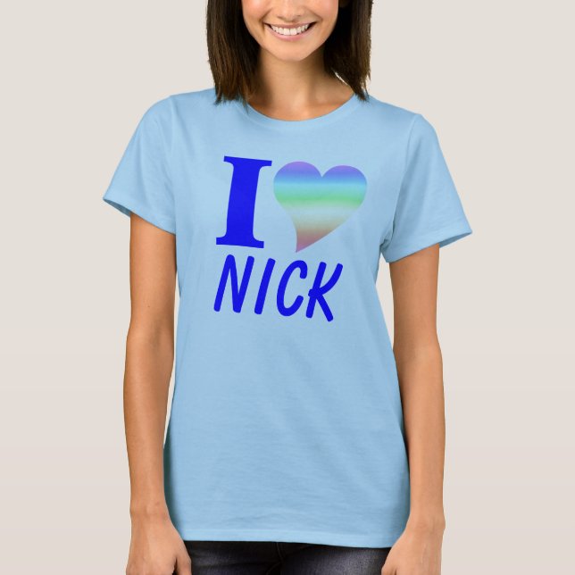 Camiseta Azul mim coração Nick (Frente)