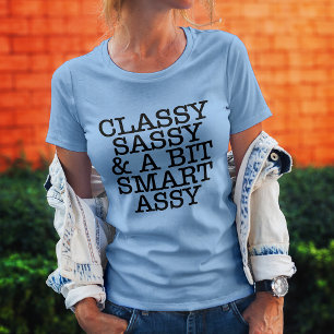 Camiseta Azul Moderna Chique e Sassy