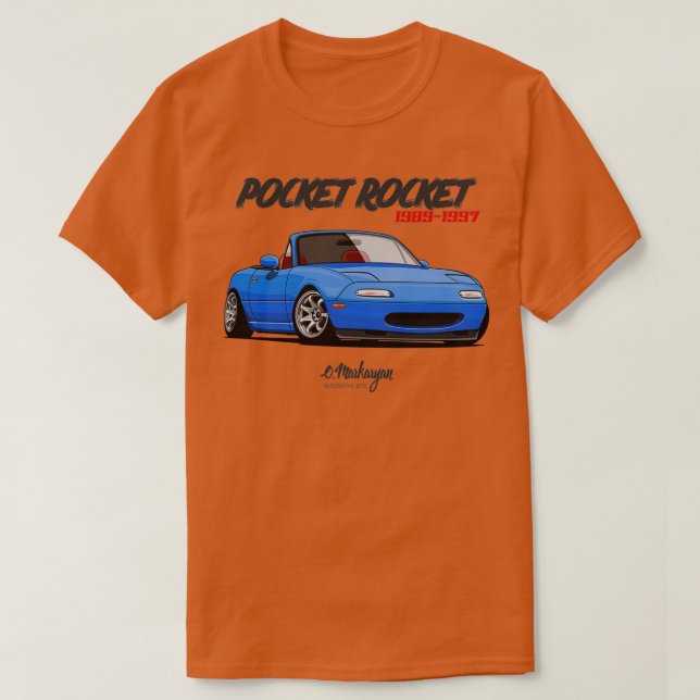 Camiseta Azul MX5 Miata (Frente do Design)