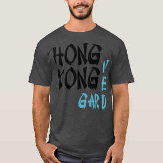 Camiseta Azul negro do Jardim de Hong Kong