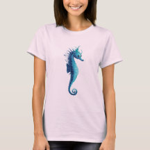 Camiseta azul oceânica