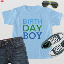 Azul Ousado e Verde Menino Aniversariante Azul Cla