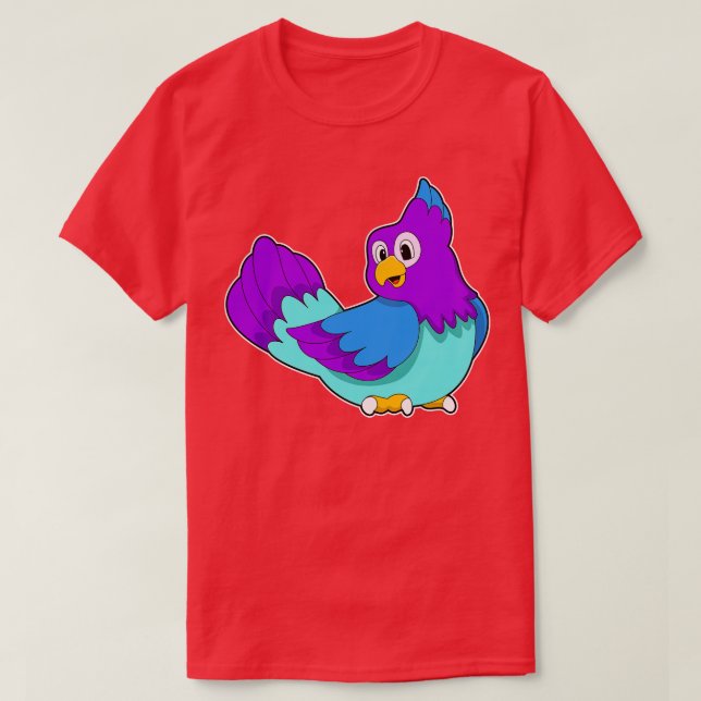 Camiseta Azul-papagaio (Frente do Design)