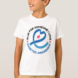 Camiseta Azul para Alguém que Eu Amo – Conscientização sobr