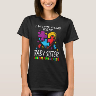 Camiseta Azul Para Bebê Irmã Autismo Sensibilização Criança