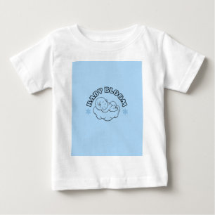 Camiseta Azul para Bebê Top Infantil com Coroa F