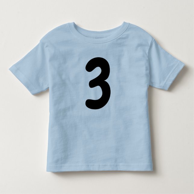 Camiseta azul para menino de 3 anos (Frente)