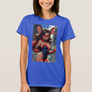 Camiseta azul para mulheres SuperMouse Woman Got P