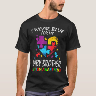 Camiseta Azul Para o Irmãozinho Consciência do Autismo Cora