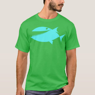 Camiseta Azul-peixe
