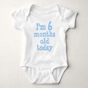 Camiseta Azul personalizado tenho 6 meses hoje