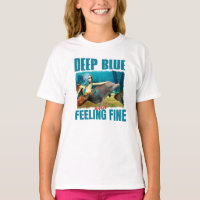 Azul Profundo e Sentindo-se Bem Sereia e Golfinho
