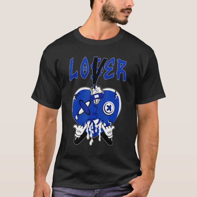 Camiseta Azul Raio 5s para combinar com o Perdedor Lover He (Frente)