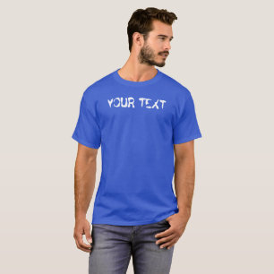 Camiseta Azul Real Duplo Lado Adicione Homens