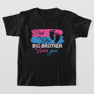 Camiseta Azul rosa O Grande Irmão ama o seu gênero reveland