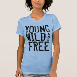 Camiseta Azul selvagem e livre novo da camisola de alças