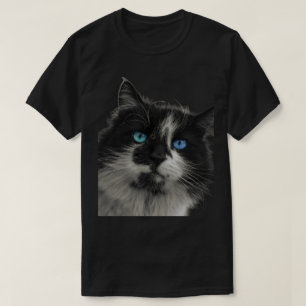 Camiseta Azul Soul Black Cat Olhos Azuis