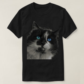 Camiseta Azul Soul Black Cat Olhos Azuis