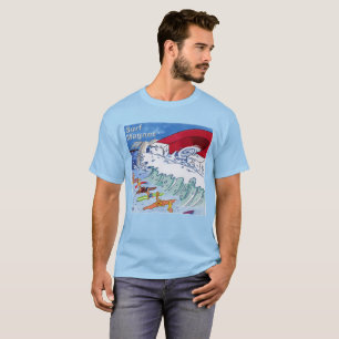 Camiseta azul surf Magnet