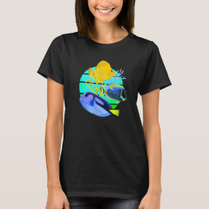 Camiseta Azul Tang Amarelo Tangs Tanque de Peixes de Recife