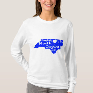 Camiseta (Azul) todos ama uma menina de North Carolina