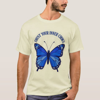 Camiseta Azul Trust Your Inner Choice Borboleta
