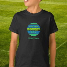 Camiseta azul verde-do-futebol