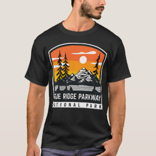 Camiseta Azul Vintage Blue Ridge Parkway Carolina do Norte