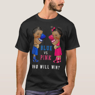Camiseta Azul vs Rosa Étnica Boxies Gênero Revelação T -