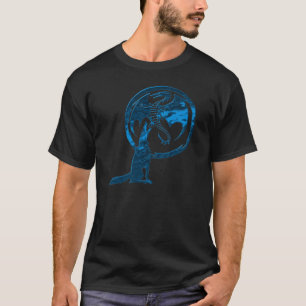 Camiseta azul Wolf & Dragon