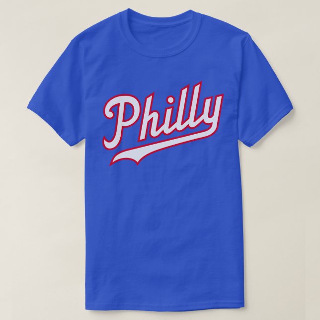 Camiseta AzulBrancoScript Philly (Frente do Design)