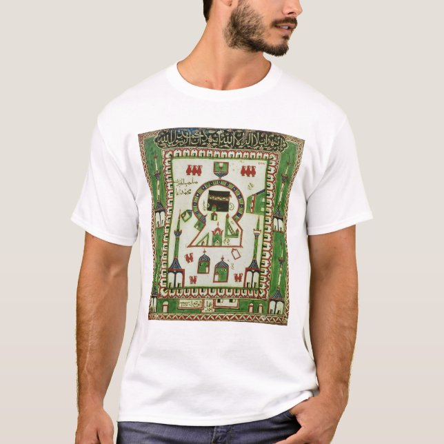 Camiseta Azulejo com uma representação da Meca (Frente)