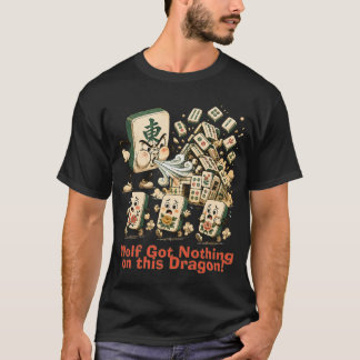 Camiseta Azulejo de Mahjong do Grande Dragão Mau